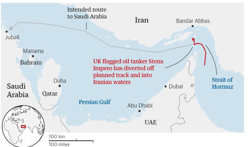 پانار | پارس ساختار | دلایل توقیف نفتکش انگلیسی در تنگه هرمز اعلام شد