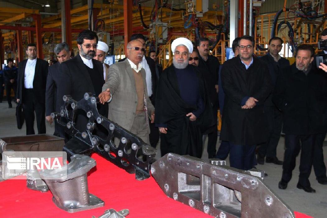 پانار | پارس ساختار | ‌فاز نخست کارخانه کامیون‌سازی مشگین شهر با حضور رییس‌جمهوری بهره‌برداری شد